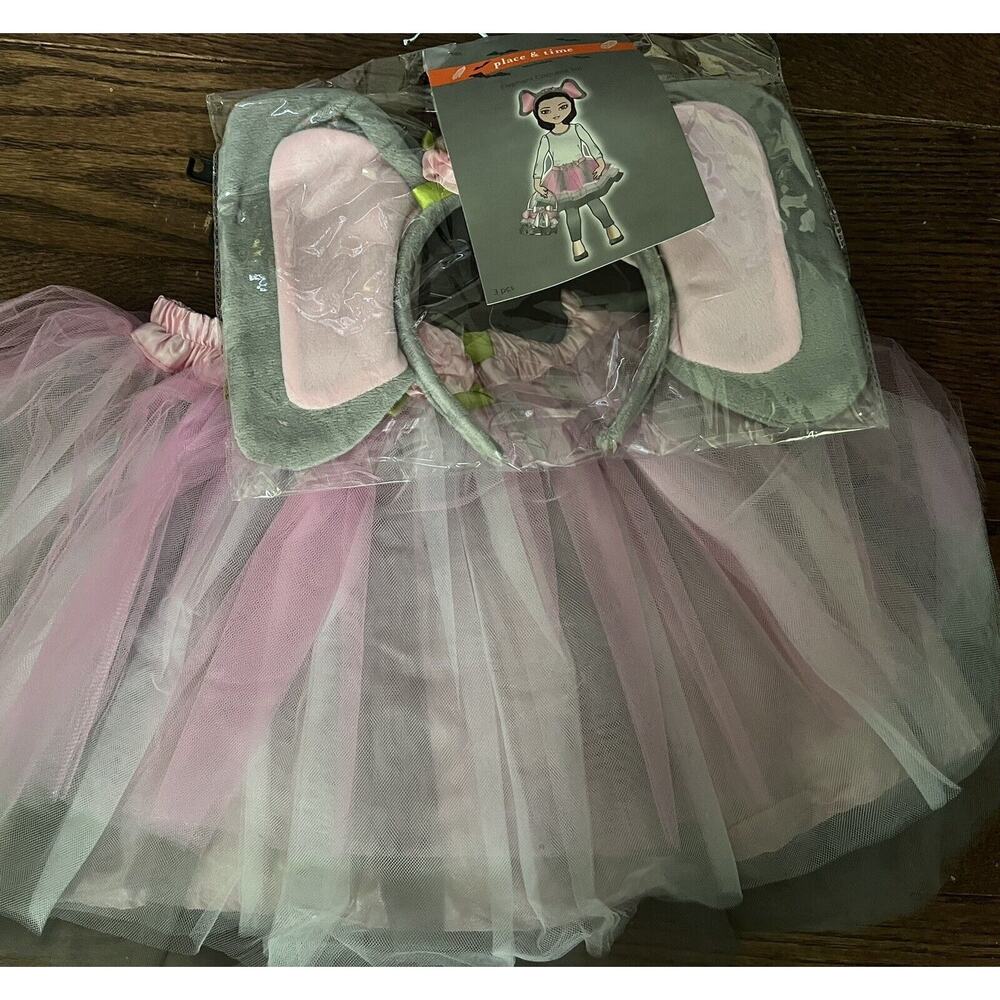 Place & Time Child's Halloween Costume Sweet Ballerina Elephant 3pc OS MSRP $69